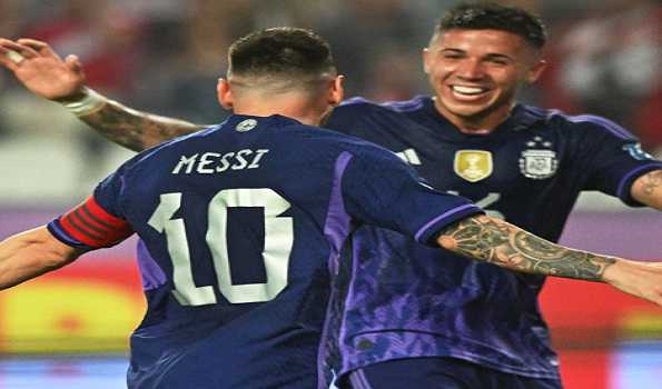 FIFA: Messi double fires Argentina past Peru