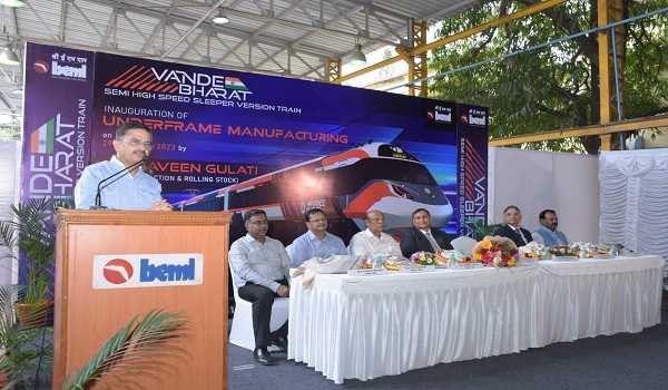 Vande Bharat sleeper trainset prototype production begins at BEML
