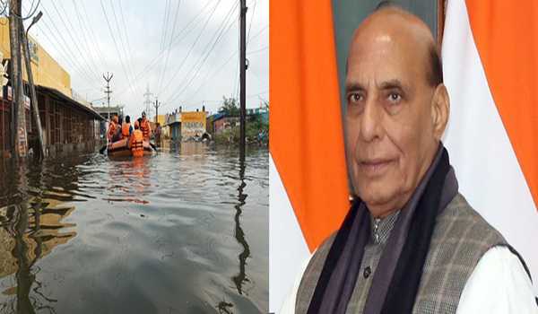 Defence Min Rajnath to assess cyclone damages in TN today