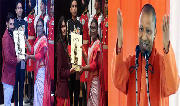 Yogi congratulates Shami, Parul Chaudhary on receiving Arjuna Award