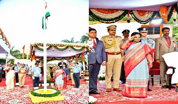 Ceremonial parades and flag-hoisting Illuminate 75th R-Day celebrations in Telangana