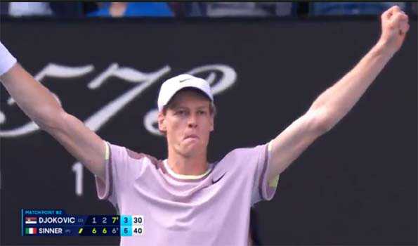 Sinner thwarts Djokovic’s bid for 11th Australian Open title