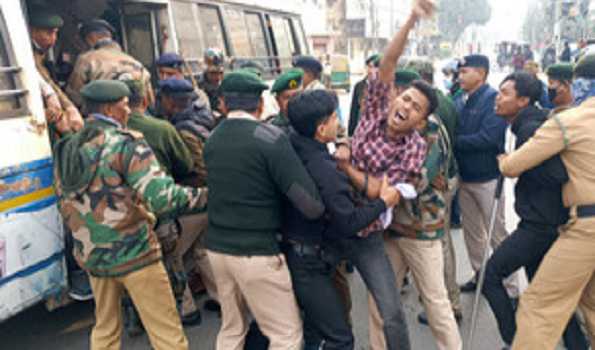 Tripura: 15 protestors detained, road & rail blockade for ‘Roman script in Kokborok’