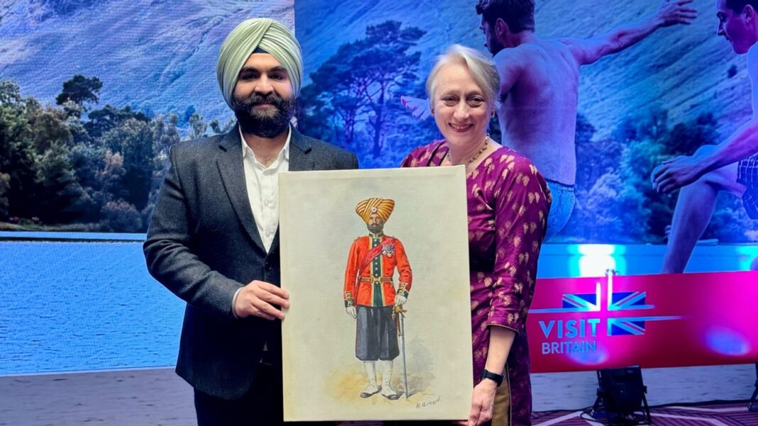 Harjinder Singh Kukreja and British Deputy High Commissioner Celebrate Anglo-Punjab Ties with ‘Loodianah Sikhs’ Artwork