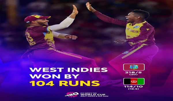 Pooran’s stuning 98 & explosive 36-run over powers WI to win