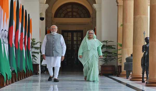 PM Modi, Bangladesh PM hold bilateral talks in Hyderabad House