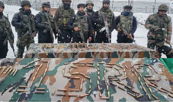 Arms and ammunition recovered from J&K’s Kupwara