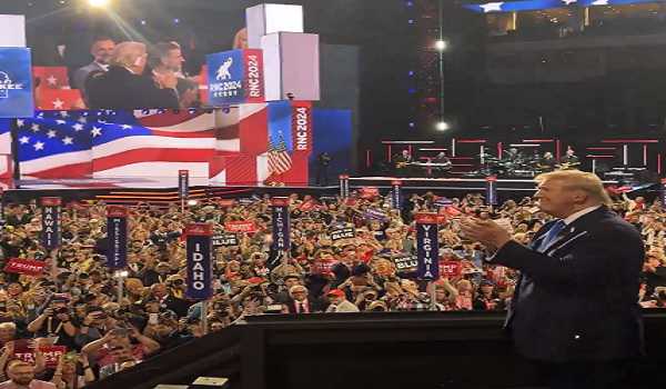 Trump attends second day of Republican National Convention in Wisconsin