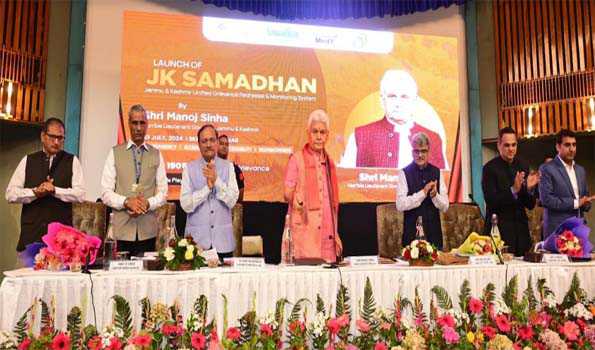 Lt Governor launches JK SAMADHAN unified grievance redressal system in Srinagar