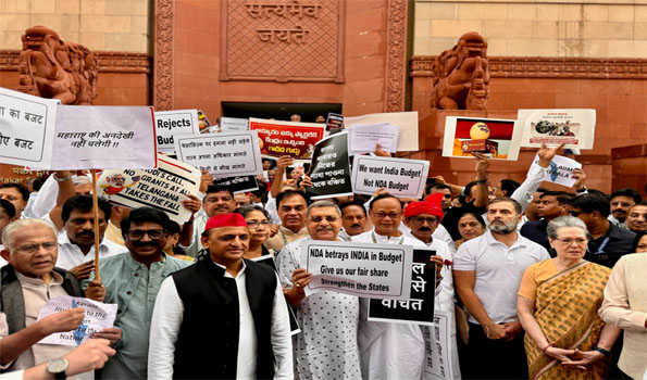 Oppn protests ‘discriminatory’ Budget, walks out of RS