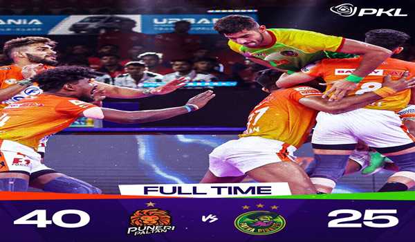 Puneri Paltan beat Patna Pirates 40-25 in Pro Kabaddi League