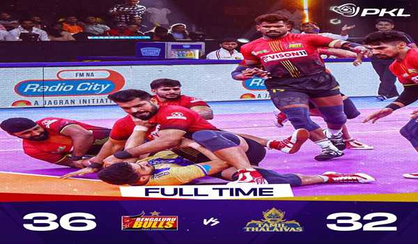 Bengaluru Bulls clinch thrilling victory against Tamil Thalaivas in PKL