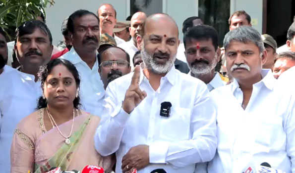 Bandi Sanjay accuses BRS of scams