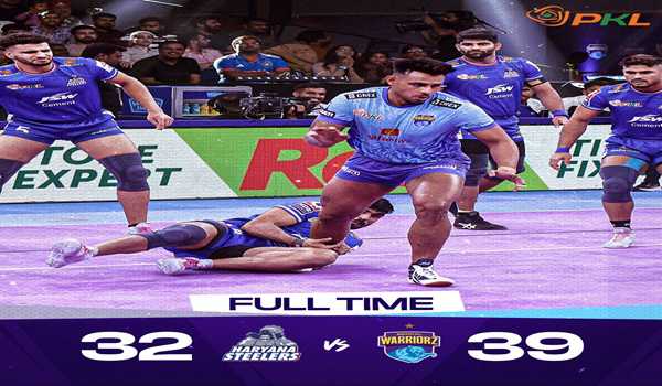 Bengal Warriorz stun Haryana Steelers 39-32 in Pro Kabaddi League