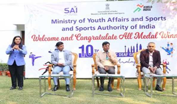 Mandaviya felicitates Indian Team on Historic Performance in Asia-Pacific Deaf Games