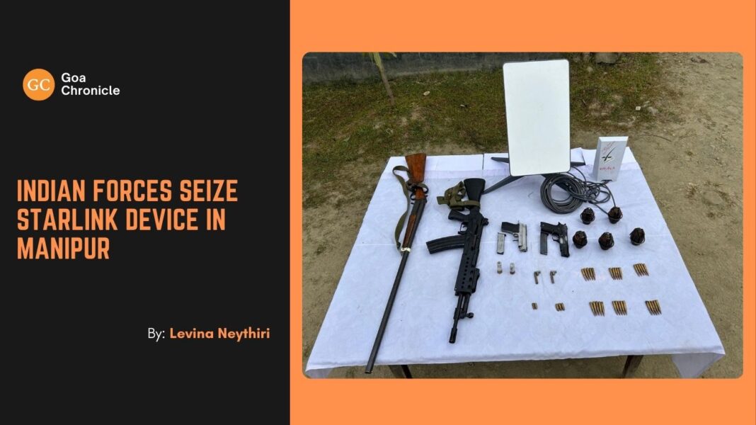 In a significant development, Indian security forces, including the Manipur Police, seized Starlink satellite internet devices allegedly used by the militant group People’s Liberation Army (PLA) in Keirao Khunao, Manipur. This marks the second instance in two months where Starlink devices were found to be utilized by inimical elements.