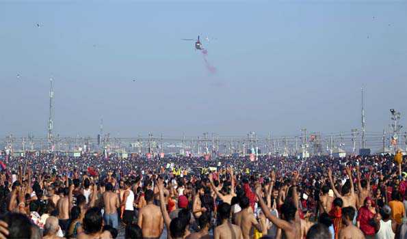 More than 1 crore take holydip in Sangam on Magh Purnima till 8 am