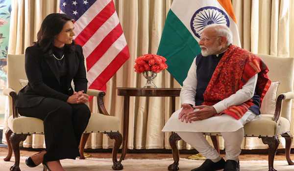 PM Modi meets with Tulsi Gabbard, discusses bilateral intelligence cooperation