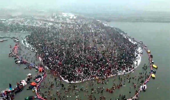 Maha Kumbh sets new record as more than 60L take holy dip in Sangam