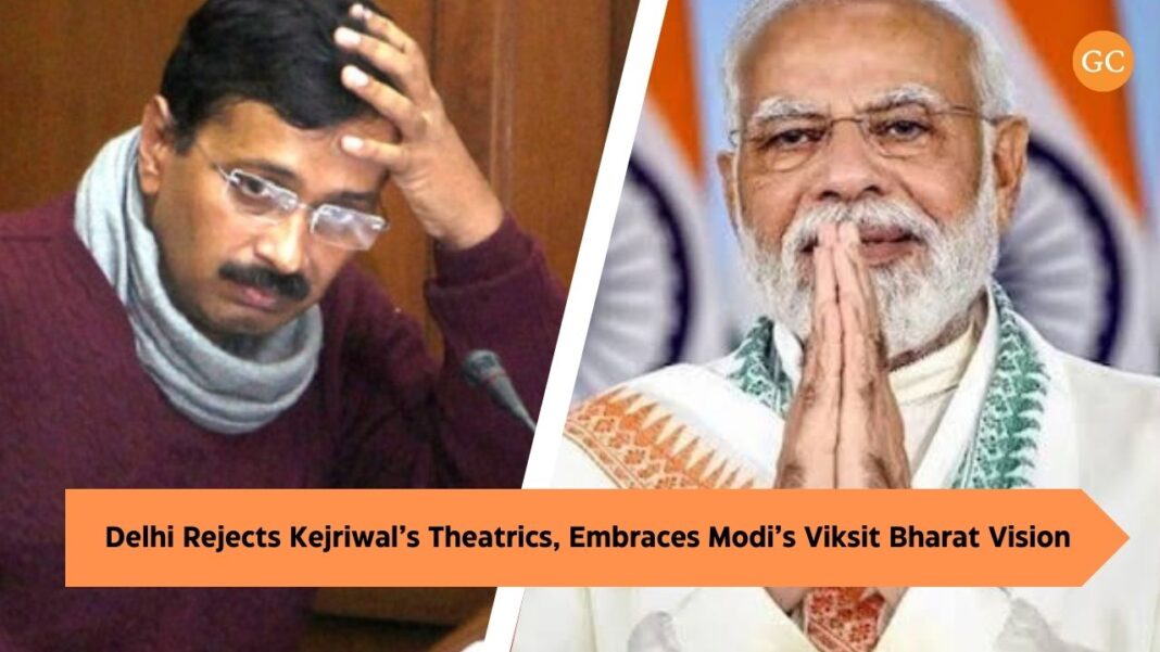 Delhi has delivered a decisive verdict. The resounding victory of the Bharatiya Janata Party (BJP) in the 2025 Assembly elections marks the end of Arvind Kejriwal’s theatrical politics and the rise of Narendra Modi’s vision for Viksit Bharat. After ruling Delhi for a decade, the Aam Aadmi Party (AAP) has been reduced from a staggering 62 seats in 2020 to just 22, while the BJP, which had been struggling to regain control of the capital for 27 years, surged from 8 seats to 48, securing a majority. This election was not just a routine political contest; it was a referendum on governance, credibility, and the future of Delhi. The people have made it clear—enough of excuses, enough of blame games, enough of hollow promises. Delhi wants real development, and it has chosen Modi’s leadership to deliver it.