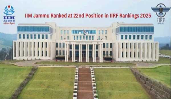 Jammu IIM secures rank 22nd in IIRF rankings