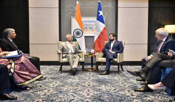 EAM calls on Chilean President Gabriel Boric ahead of his talks with PM Modi