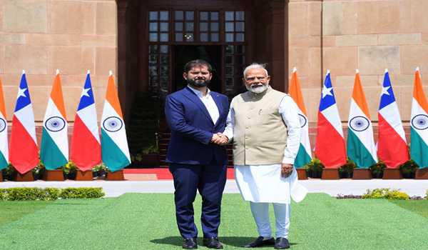 PM Modi holds talks with President of Chile Gabriel Boric at Hyderabad House