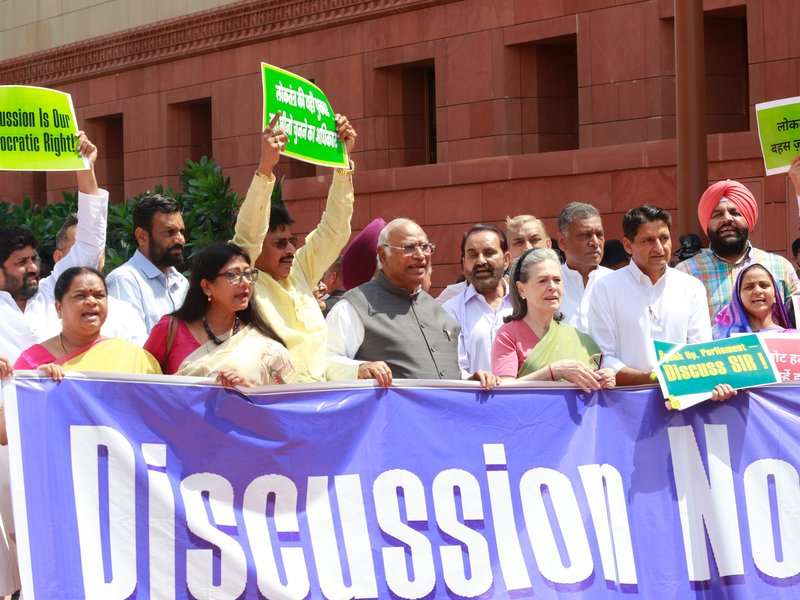 INDIA bloc MPs to march to ECI office from Parliament House today