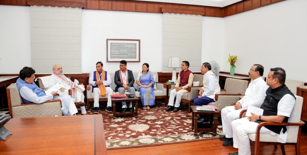 Shah and Goyal meet BJP’s tribal delegation of Tripura ahead of ADC poll