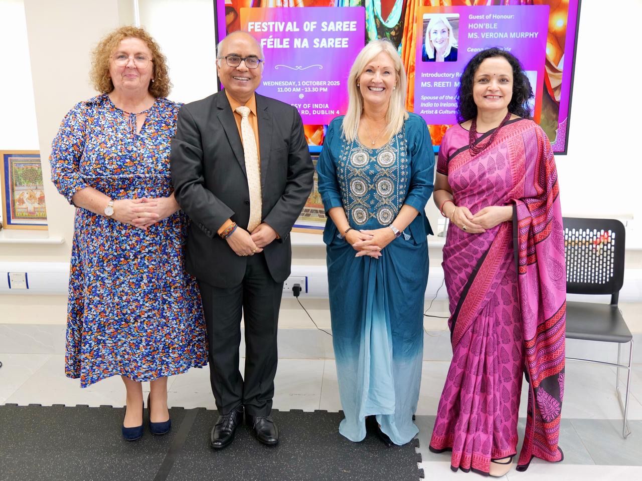 Irish Parliament Speaker Graces the Saree Festival at the Indian Embassy in Dublin