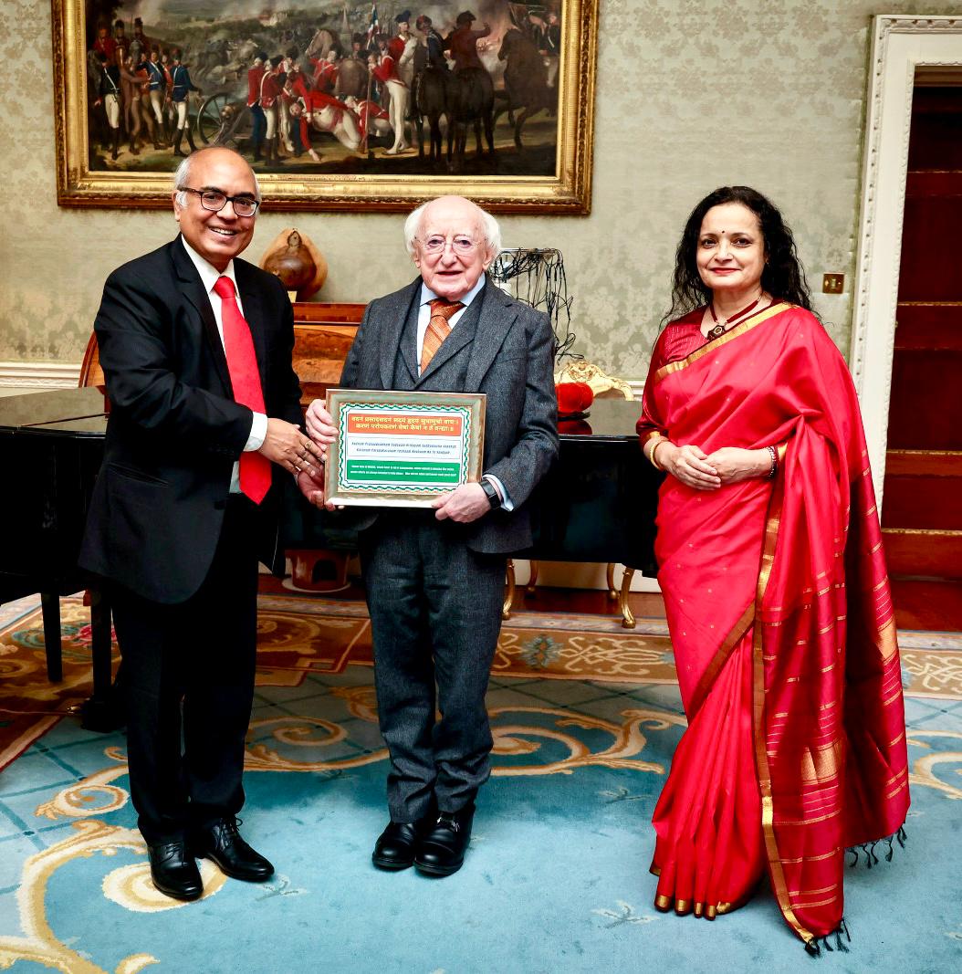 Ambassador of India to Ireland calls on Irish President Dr. Michael D. Higgins