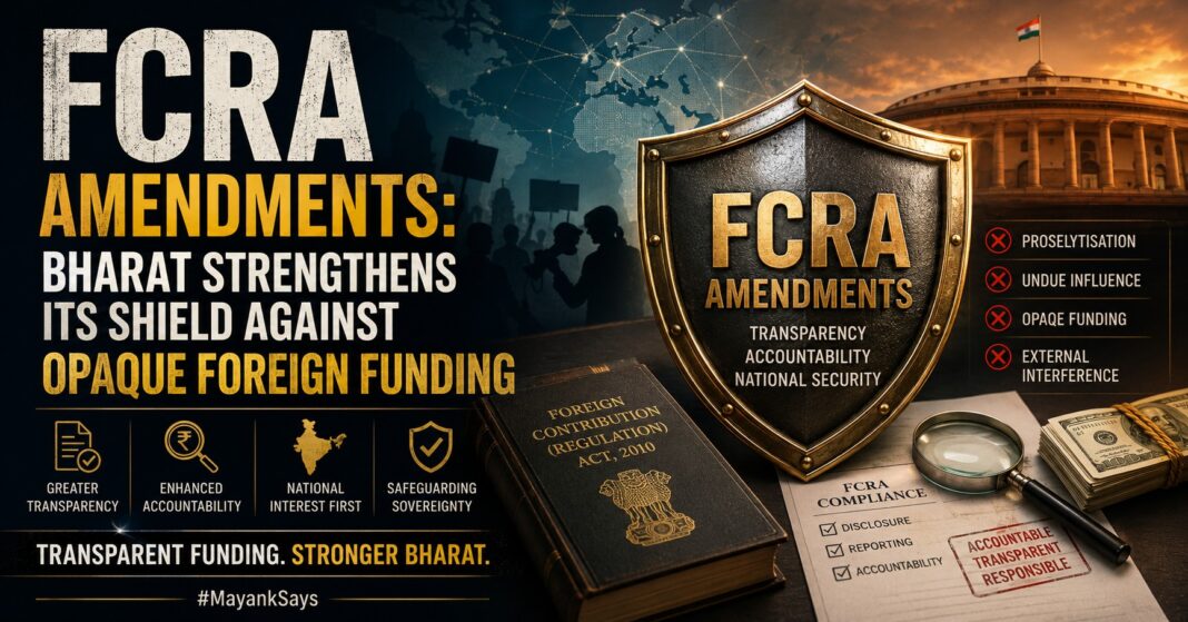 FCRA Amendments: Bharat Strengthens Its Shield Against Opaque Foreign Funding