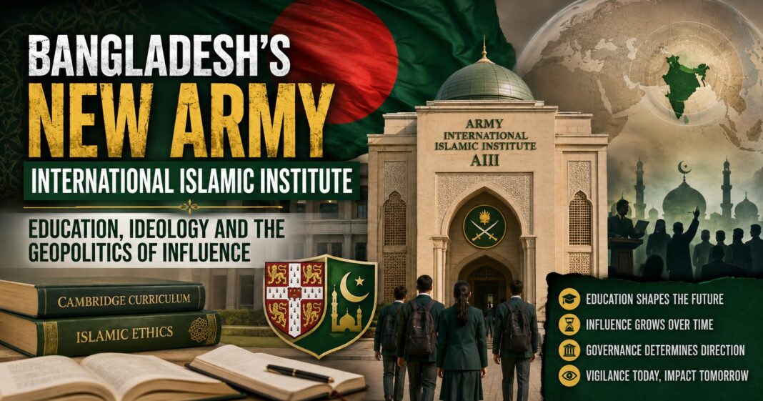 Bangladesh Army International Islamic Institute illustrating military education, Islamic values, governance, and geopolitical influence in South Asia