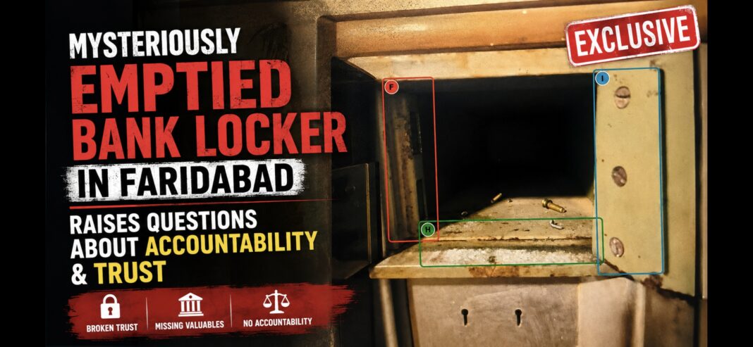 Mysteriously Emptied Bank Locker in Faridabad Raises Questions About Accountability & Trust