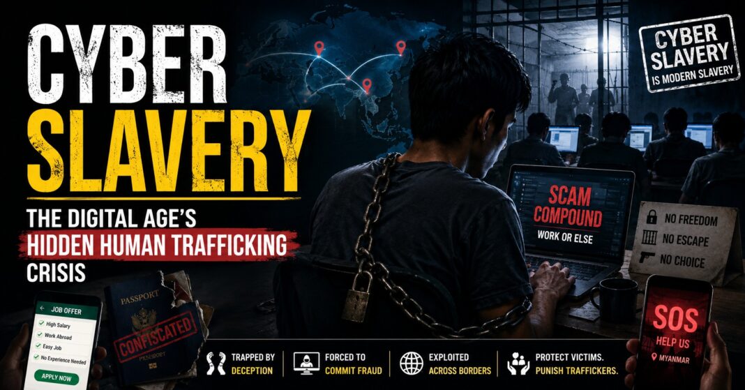 Cyber slavery and human trafficking victims forced to work in Myanmar scam compounds