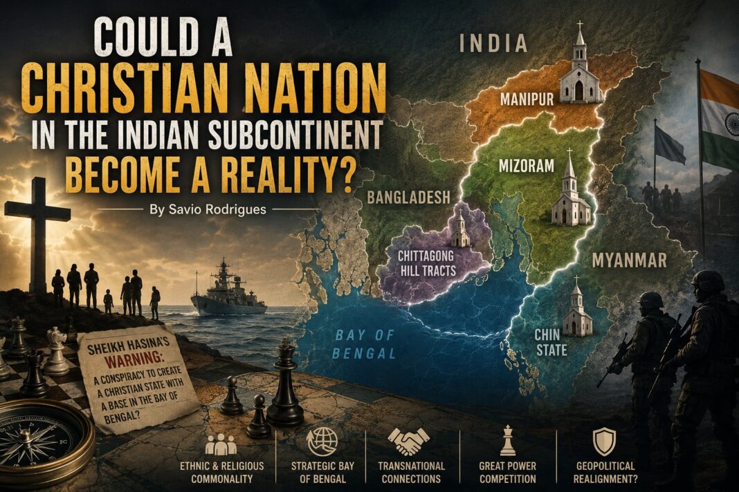 Illustration showing potential Christian-majority zones across the Indian Subcontinent