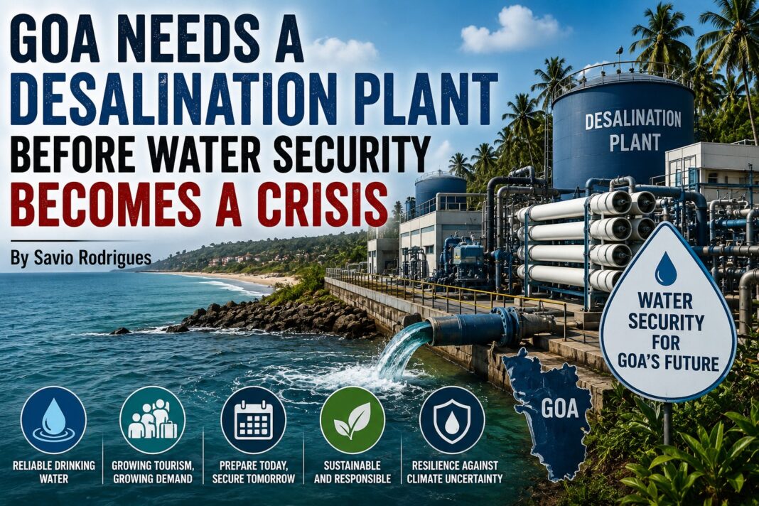 Goa Needs a Desalination Plant Before Water Security Becomes a Crisis View of the Arabian Sea highlighting why Goa Needs a desalination plant
