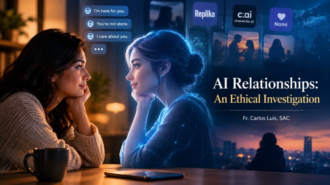 Illustration depicting AI Relationships and emotional connection